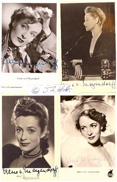 IRENE VON MEYENDORFF (1916-2001) deutschbaltische Schauspielerin, UFA-Star, seit 1967 britische Staatsbürgerin, 1988 Filmband in Gold