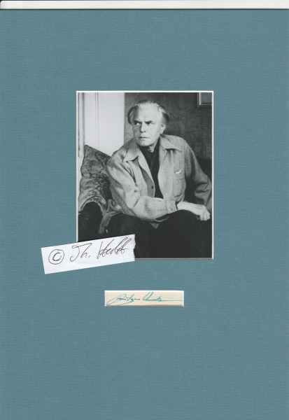 FRITZ VON UNRUH (1885-1970) im 1.Weltkrieg Offizier, dann bekannter Pazifist / Goethepreis 1948, deutscher Schriftsteller, Maler, Redner und Dichter des literarischen Expressionismus