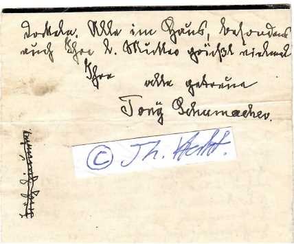 TONY SCHUMACHER (1848-1931) dt. Schriftstellerin, gehörte neben Thekla von Gumpert, Isabella Braun, Ottilie Wildermuth, Johanna Spyri und Agnes Sapper zu den renommiertesten Kinderbuchautorinnen des 19. und beginnenden 20. Jahrhunderts, auch Zeichnerin, Tassen-, Krippen- und Puppensammlerin