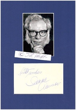 ISAAC ASIMOV (1920-92) russisch-amerikanischer Biochemiker, Sachbuchautor und einer der bekanntesten Science-Fiction-Schriftsteller seiner Zeit