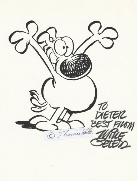 MIKE PETERS (1943) amerikanischer Zeichner, Karikaturist, Cartoonist, Illustrator, Grafiker, Strip GRIMMY