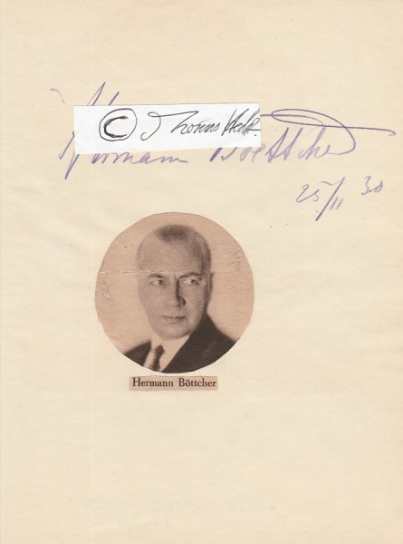 HERMANN BÖTTCHER (1866-1935) deutscher Theater- und Filmschauspieler, Charakterkomiker, Operettenrollen