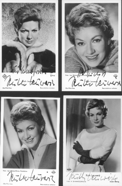 RUTH LEUWERIK (1924-2016) deutsche Schauspielerin, großen Stars des deutschen Kinos der 1950er Jahre, oft mit Dieter Borsche, verheiratet mit Herbert Fleischmann und Dietrich Fischer-Dieskau