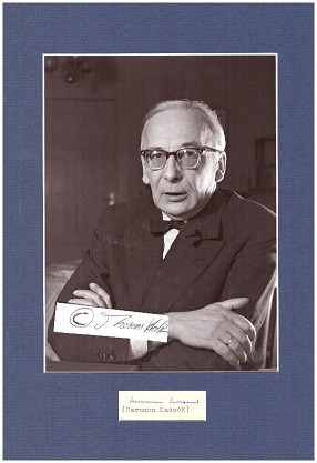 HERMANN KASACK (1896-1966) deutscher Schriftsteller und Dichter, Cheflektor und kurz Verlagsleiter im S. Fischer (später Suhrkamp) Verlag, Präsident der Deutschen Akademie für Sprache und Dichtung