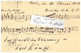 KARL KÄMPF (1874-1950) deutscher Komponist, Liederkomponist