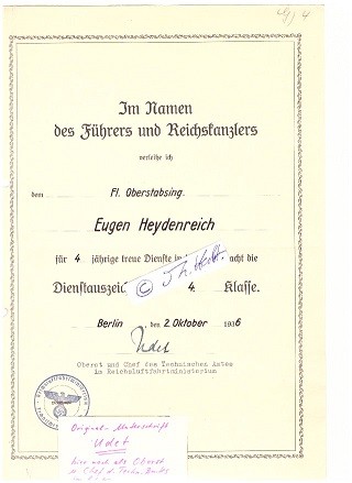 ERNST UDET (1896-1941 Selbstmord) Generalluftzeugmeister, "des Teufels General", im Ersten Weltkrieg Jagdflieger mit Pour le Merite, Kunstflieger, Ritterkreuz