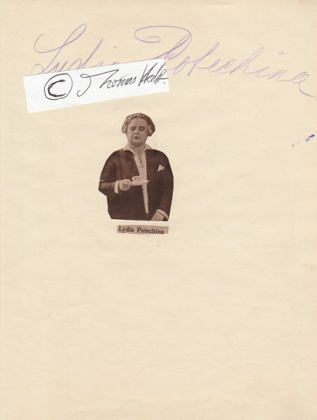 LYDIA POTECHINA (1883-1934) russische Schauspielerin, während der Revolutionskriege 1919 nach Berlin geflohen, dort verheiratet mit dem UFA-Produzenten Max Pfeiffer (18811947)