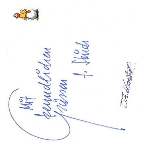 FRIEDRICH STREICH (1934-2014) schweizer Zeichentrickfilmer, Zeichner, Karikaturist "Die Sendung mit der Maus"