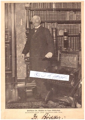 TONIO BÖDICKER (1843-1907) Präsident des Reichsversicherungsamtes, 1897 Generaldirektor der Firma Siemens & Halske, Wirklicher Geheimrat