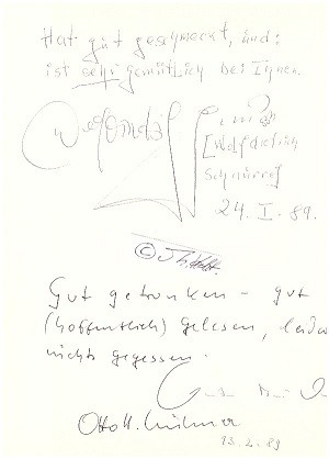 WOLFDIETRICH SCHNURRE (1920-89) dt. Schriftsteller, Mitbegründer Gruppe 47; CHRISTINE BRÜCKNER (1921-96) & OTTO HEINRICH KÜHNER (O.H. Kühner,1921-96) Autoren-Ehepaar