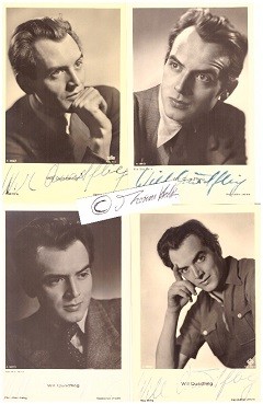 WILL QUADFLIEG (1914-2003) deutscher Theater-, Film- und Fernsehschauspieler, der auch als Rezitator und Theaterregisseur wirkte
