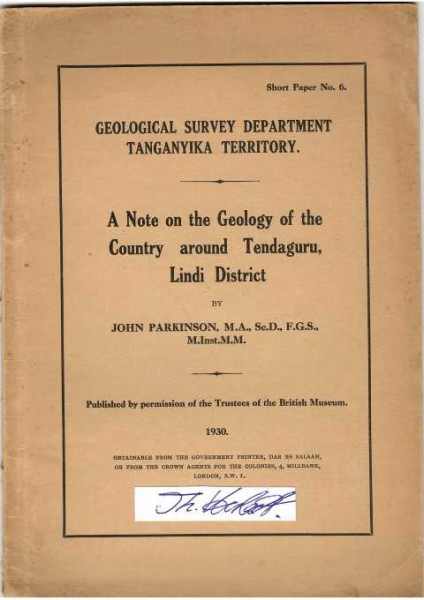 JOHN PARKINSON, M.A., Sc.D.,F.G.S., M.Inst.M.M .