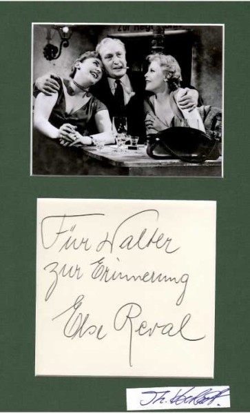 ELSE REVAL (1893-1978) deutsche Schauspielerin, zunächst Tänzerin (Solotänzerin Stadttheater Essen), spielte Blumenfrauen, Garderobieren, Würstchenverkäuferinnen und besonders oft Köchinnen