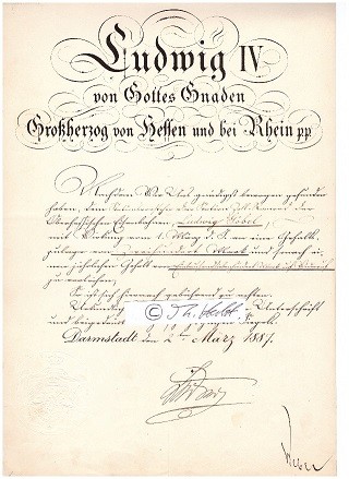 LUDWIG IV. von Hessen-Darmstadt (1837-92) GROßHERZOG VON HESSEN UND BEI RHEIN