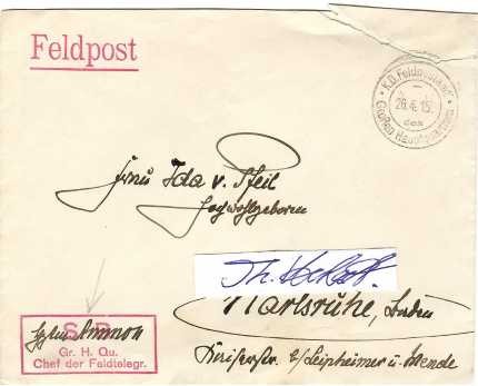 HANS VON AMMON (Daten unbekannt) im Ersten Weltkrieg als Hauptmann im Großen Hauptquartier