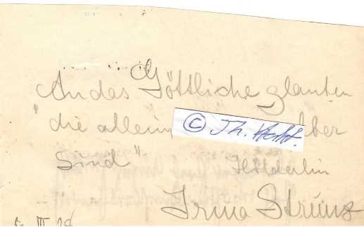 IRMA STRUNZ (Daten unbekannt) deutsche Schauspielerin am Lessingtheater in Berlin, 1919 Bronzemedaille