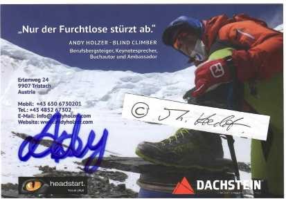 ANDY HOLZER (Andreas Holzer, 1966) blinder österreichischer Bergsteiger, Extremsportler und Vortragsreisender / austrian blind climber