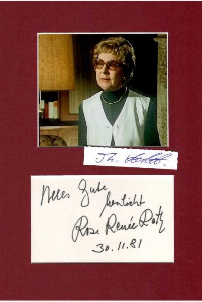 ROSE RENEE ROTH (1908-90) deutsche Schauspielerin, mordsüchtige Tante in Arsen und Spitzenhäubchen