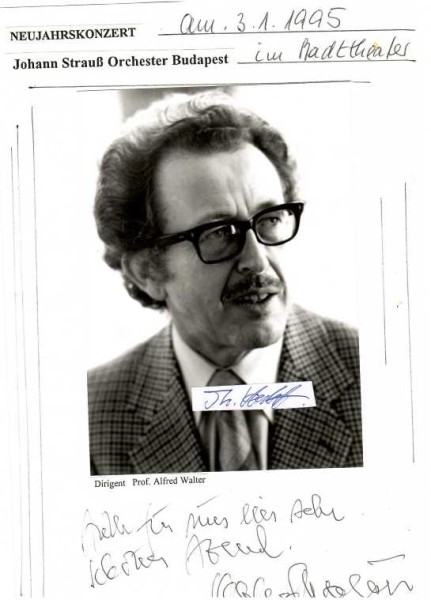 ALFRED WALTER (1929-2004) Professor, österreichischer Dirigent und Generalmusikdirektor / austrian conductor