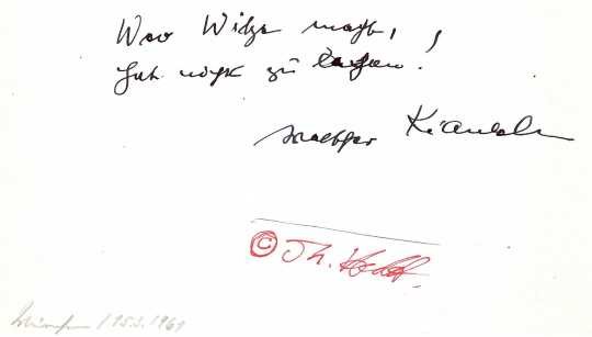 WALTHER KIAULEHN (1900-68) deutscher Journalist und Schriftsteller, Kabarettist (u.a. Die Schaubude) und Theaterkritiker