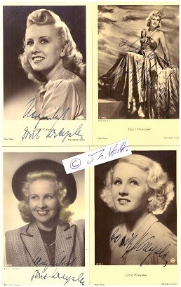 DORIT KREYSLER (1909-99) österreichische Schauspielerin und Sängerin, UFA-Star, u.a. in Wiener Blut von Willi Forst (1940), Karneval der Liebe (1943) mit Johannes Heesters und Die Fledermaus (1946)
