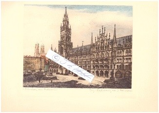 JOSEF NEUMANN (1860-1931) deutscher Kupferstecher, Maler und Radierer in München, vertreten in Großen Kunstausstellungen im Glaspalast