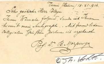 BENEDETTO MORPURGO (1861-1941) Professor Dr.med., italienischer Pathologe / italian doctor and university professor
