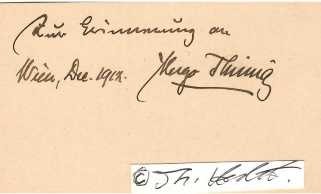 HUGO THIMIG (1854-1944) Direktor des Burgtheaters / Begründer der gleichnamigen Schauspielerdynastie