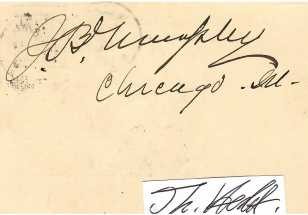 JOHN BENJAMIN MURPHY (1857-1916) US-amerikanischer Chirurg, insbesondere ein international bedeutender Bauchchirurg. Nach ihm wurden unter anderem das Murphy-Zeichen und der von ihm 1892 vorgestellte Murphy-Knopf zur Anastomosenbildung an Magen, Dünn- und Dickdarm benannt. / US-american doctor, surgeon