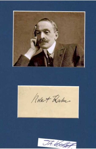 ROBERT KAHN (1865-1951) deutscher Komponist und Musikpädagoge. 1894 wurde Kahn Dozent an der Königlichen Hochschule für Musik in Berlin, ab 1903 war er dort Professor.; 1938 nach England emigriert