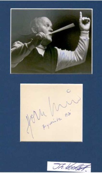 HORST STEIN (1928-2008) Professor, deutscher Konzert- und Operndirigent, Generalmusikdirektor und Operndirektor am Nationaltheater Mannheim, Staatsoper Hamburg, Ehrendirigent der Bamberger Symphoniker