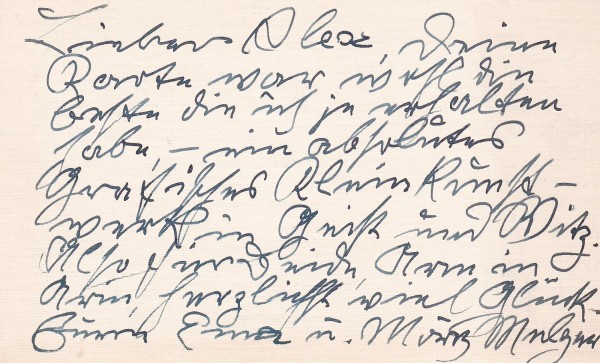 MORIZ MELZER (1877–1966), deutscher Maler und Grafiker des Expressionismus, Mitbegründern der revolutionären Novembergruppe, deren Vorsitz er 1922 übernahm. Die expressionistischen Bilder Melzers galten den Nazis gleichwohl als entartet, fast alle wurden zerstört, er selbst wurde aus dem Lehrbetrieb entlassen.