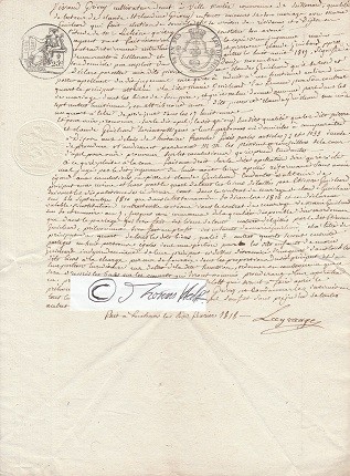 JOSEPH LAGRANGE (1763-1836) französischer Général de division, unter König Jérôme Bonaparte Kriegsminister im Königreich Westphalen, Grand Croix der Ehrenlegion, Pair von Frankreich. Sein Name findet sich am westlichen Pfeiler (34. Spalte) des Triumphbogens.