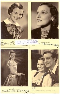 MARIA ANDERGAST (1912-95) deutsch-österreichische Schauspielerin und Sängerin, 1932 von Luis Trenker für die Leinwand entdeckt, 1936 heiratete sie den Regisseur Heinz Helbig, als Sängerin bekannt durch die Hans Lang-Schlager MARIANDL und DU BIST DIE ROSE VOM WÖRTHERSEE