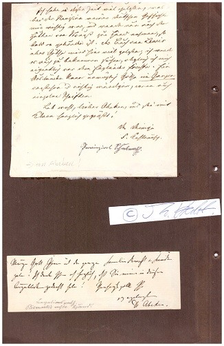 HEINRICH VON ABEKEN (1809-72) deutscher evangelischer Theologe und preußischer Wirklicher Geheimer Legationsrat, 1834 wurde er Gesandtschaftsprediger der preußischen Gesandtschaft am Heiligen Stuhl, wo er für zwei Jahre mit Otto Nicolai zusammenarbeitete.. Seit 1862 gehörte er zu den engsten und wichtigsten Mitarbeitern Otto von Bismarcks, er wurde von ihm oft mit dem Verfassen von offiziellen Briefen beschäftigt und deshalb auch Feder Bismarcks genannt, er verfasste die Emser Depesche