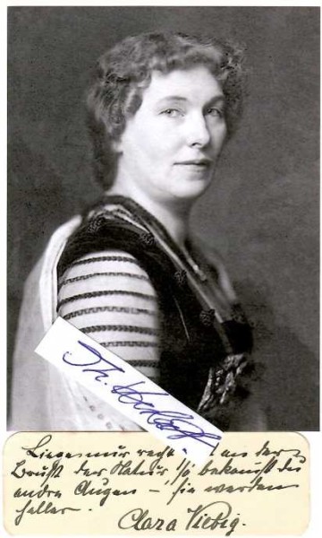 CLARA VIEBIG (1860-1952) deutsche Erzählerin, Dramatikerin und Feuilletonistin des Naturalismus. Sie war einer der meistgelesenen Autoren um 1900.