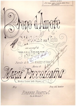 MARIETTA PICCOLOMINI (1834-99) italienische Opernsängerin, Sopran / Italian soprano. She was most famous for the role of Violetta in La Traviata by Giuseppe Verdi, which she performed in England, France, and the United States, as well as her native Italy