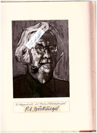 OWL-PROMINENZ um 1950, PETER AUGUST BÖCKSTIEGEL (P.A. BÖCKSTIEGEL, 1889-1951) deutscher Maler, Grafiker und Bildhauer. Er gilt als Vertreter des Westfälischen Expressionismus.