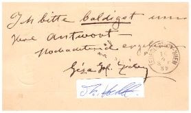 GEZA GRAF ZICHY (Géza Graf Zichy zu Vásonykeö , 1849-1924) ungarischer, einarmiger Pianist und Komponist, Klavierausbildung u. a. bei Franz Liszt, 43 Jahre lang – von 1875 bis 1918 – Präsident der Königlich Ungarischen Landesmusikakademie und von 1891 bis 1894 Intendant der Oper in Budapest / Count Zichy, hungarian pianist and composer with only one arm