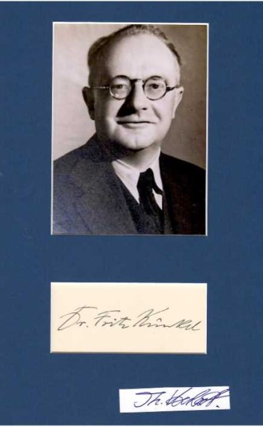FRIZT KÜNKEL (Friedrich Wilhelm Künkel; 1889-1956 L.A.) Professor Dr., deutscher Psychiater und einer der führenden Vertreter der Individualpsychologie in Deutschland