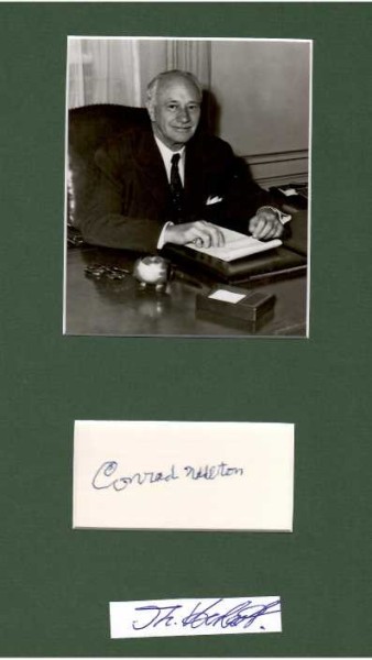CONRAD HILTON (Conrad N. Hilton, 1887-1979) US-amerikanischer Hotelier. In 1942 Hilton married actress Zsa Zsa Gabor. / American hotel magnate and politician who founded the Hilton Hotels chain. From 1912 to 1916, Hilton was a Republican representative in the first New Mexico Legislature