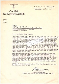 LUDWIG RÖTHENMEIER (1885-1969) Dr., deutscher Generalmajor der Schutzpolizei (Ordnungspolizei) und Landesführer der TN (Technische Nothilfe)