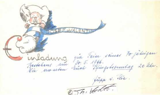 JUPP RÜBSAM (Josef Rübsam, 1896-1976) deutscher Bildhauer, zuerst Bildhauerklasse von Hubert Netzer an der Kunstgewerbeschule Düsseldorf, Soldat im Ersten Weltkrieg, an der Kunstakademie Düsseldorf Meisterschüler von Netzer. In dieser Zeit gehörte er den Künstlergruppen Junges Rheinland und Rheingruppe, dem Düsseldorfer Künstlerverein Malkasten sowie dem Kreis um Mutter Ey an. Während und nach seiner Ausbildung schuf er zahlreiche Plastiken und Skulpturen für den öffentlichen Raum. Als Künstler der Avantgarde erhielt Jupp Rübsam im nationalsozialistischen Deutschland Berufsverbot, eine in Aussicht gestellte Professur in Trier verhinderten die Machthaber. 1937 wurden in der Nazi-Aktion Entartete Kunst acht seiner Werke aus der Kunstsammlung der Stadt Düsseldorf, dem Provinzial-Museum Han