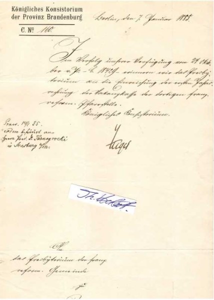 IMMANUEL HEGEL (1814-91) preußischer Jurist und Beamter, zweiter ehelicher Sohn des Philosophen Georg Wilhelm Friedrich Hegel Er wirkte von 1865 bis 1891 als Konsistorialpräsident der preußischen evangelischen Landeskirche in Berlin. 1858 Amt des Kurators des Staatsschatzes.
