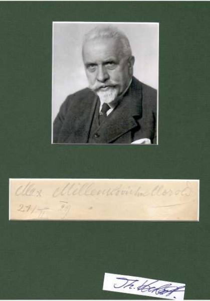 MAX VON MILLENKOVICH (1866–1945) österreichischer Musikschriftsteller und von 1917 bis 1918 Direktor des k.k. Hofburgtheaters (Wiener Burgtheater), Hofrat