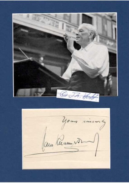 HANS KNAPPERTSBUSCH (1888-1965) deutscher Dirigent, Professor, 1919 Deutschlands jüngster Generalmusikdirektor, Ehrenbürger der Städte Bayreuth und München