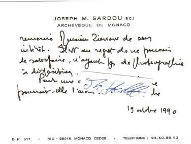 JOSEPH SARDOU (Joseph-Marie Sardou, 1922-2009) französischer römisch-katholischer Bischof, der von 2000 bis 2009 emeritierter Erzbischof von Monaco