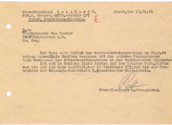 HANS-LUDWIG REICHARDT (1904-45 gefallen mit Kampfgruppe Steinau) deutscher Oberst der Wehrmacht im Zweiten Weltkrieg, Ritterkreuz mit Eichenlaub