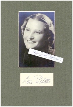 LEA PILTTI (1904-82) finnischer Sopran und Pädagogin /Finnish opera singer and voice pedagog, one of the leading coloratura sopranos of the 1930s and 40s