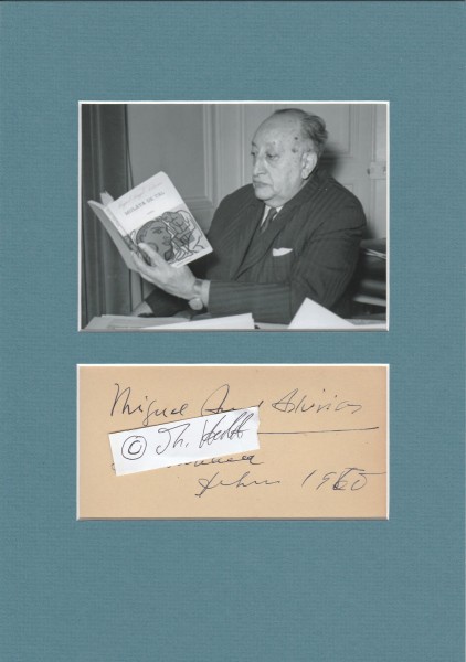MIGUEL ANGEL ASTURIAS (1899-1974) guatemaltekischer Schriftsteller, Literatur-Nobelpreis 1967 für seine farbenreiche Dichtung, die in der Eigenart seines Volkes und in indianischen Traditionen wurzelt